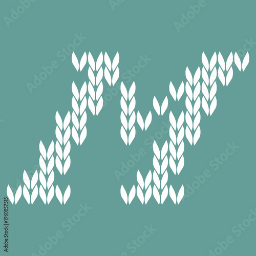 Knitted Letter M