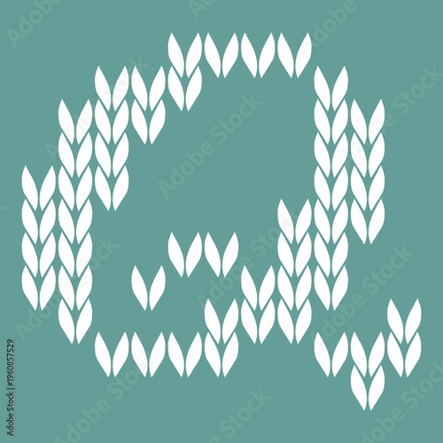 Knitted Letter Q