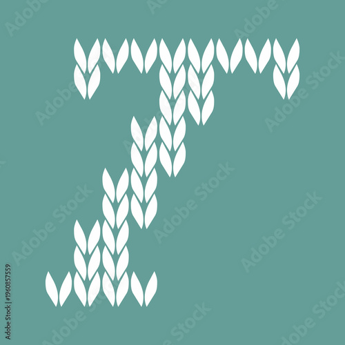 Knitted Letter T