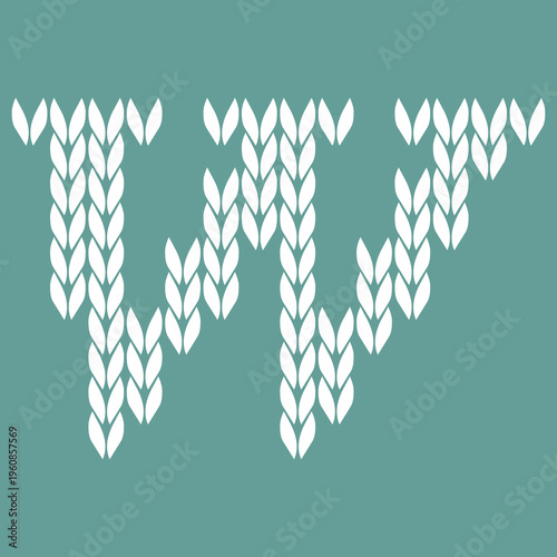 Knitted Letter W