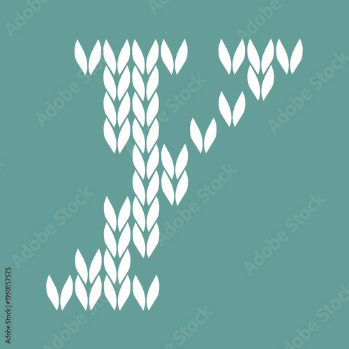 Knitted Letter Y