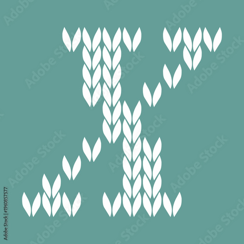 Knitted Letter X