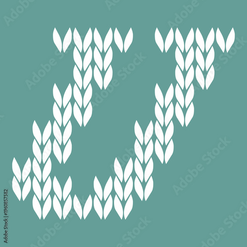 Knitted Letter U