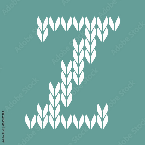 Knitted Letter Z