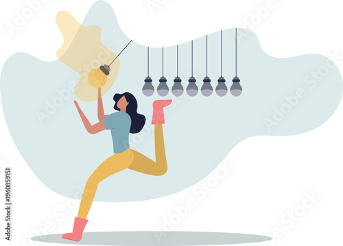 Knowledge sharing or skill transfer to inspire team, idea or creativity to motivate people or career improvement concept.person's life situation and his activities.