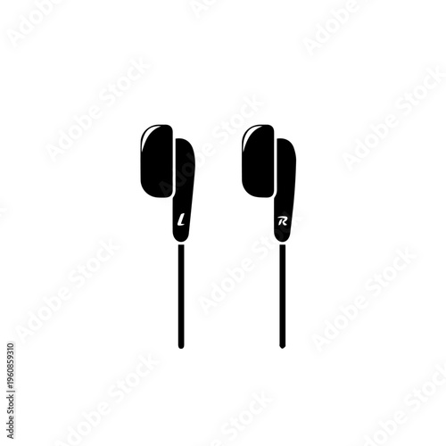 Wireless Earbuds Vector Illustration – Bluetooth Earphones Icon with Charging Case