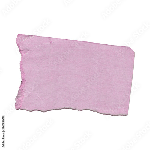 Fotografia Pink, pastel, torn paper texture, soft background isolated on Transparent Backgr