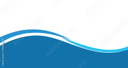 Blue wave abstract background. Flowing curved line design. Modern liquid wave pattern. Minimal ocean style backdrop