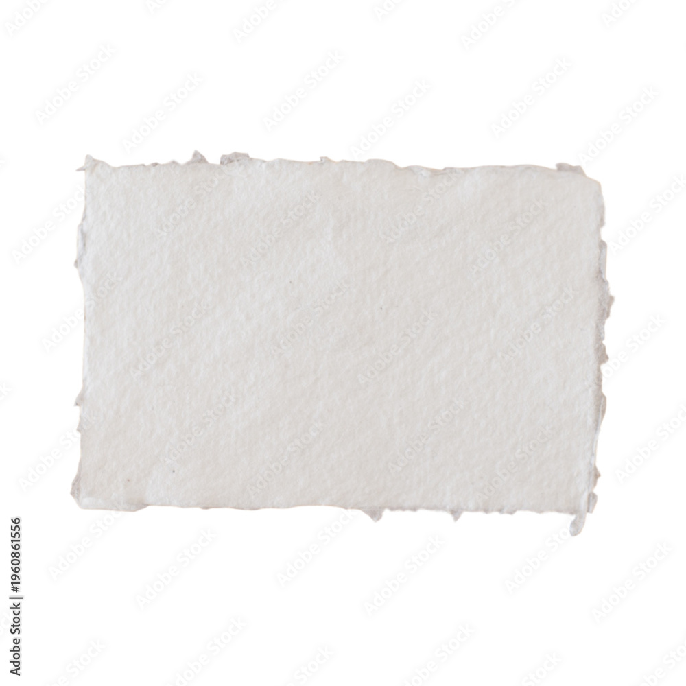 Fototapeta premium Torn paper, white background, ripped edges, blank texture, paper scrap isolated on Transparent Background