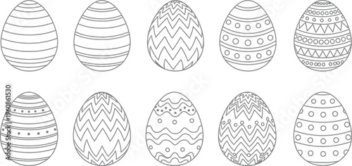 Easter egg patterns and designs for decoration and celebration