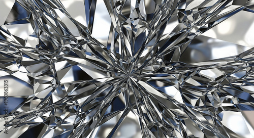 Modern Abstract Illustration of Pure White Diamond Reflection and Shine