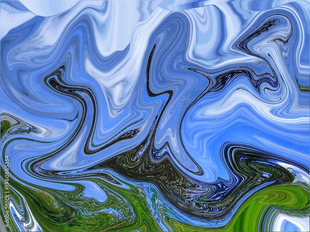 Obraz premium abstract blue background with waves