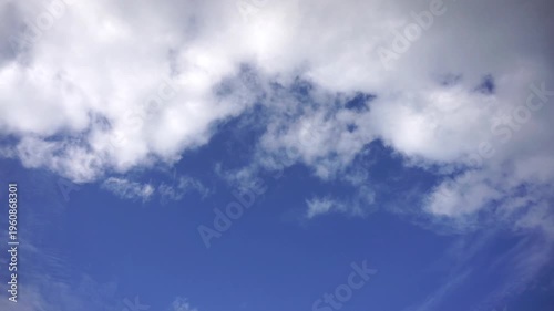 Wallpaper Mural A timelapse video showing clouds floating across a clear blue sky, symbolizing the peaceful atmosphere and beauty of the outdoors. Torontodigital.ca