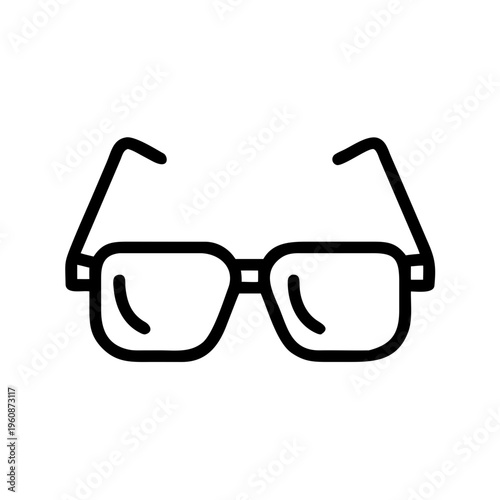 A minimalist vector illustration of a pair of glasses with a simple design