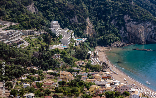Принти на полотні Ionian Sea coast in Agios Gordios village, Corfu Island, Greece
