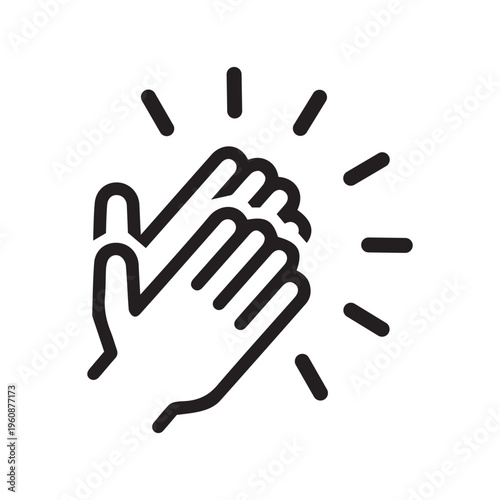 applause icon vector
