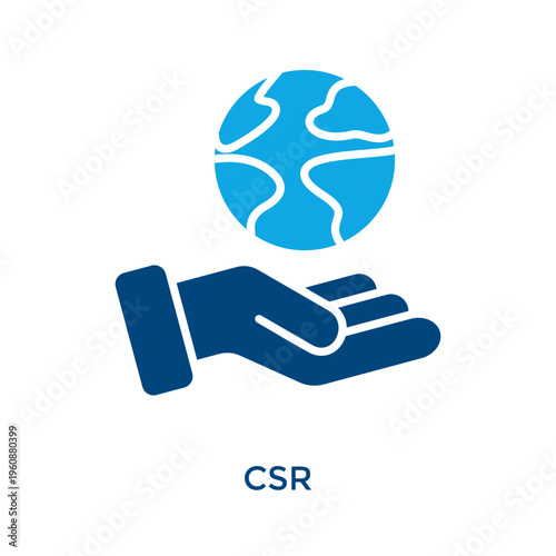 Csr Icon Dual Tone Style. Vector Illustration For Graphic Design