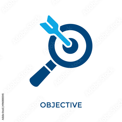 Objective Icon Dual Tone Style. Vector Illustration For Graphic Design