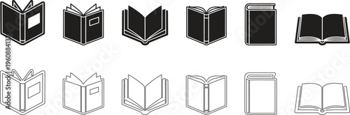 Collection of various book spine and endpaper illustrations