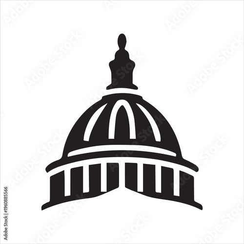 capitol building logo vector illustration template design