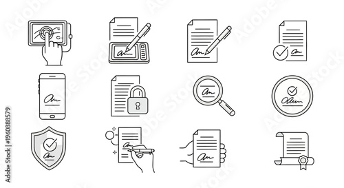 Document icons for business workflow.