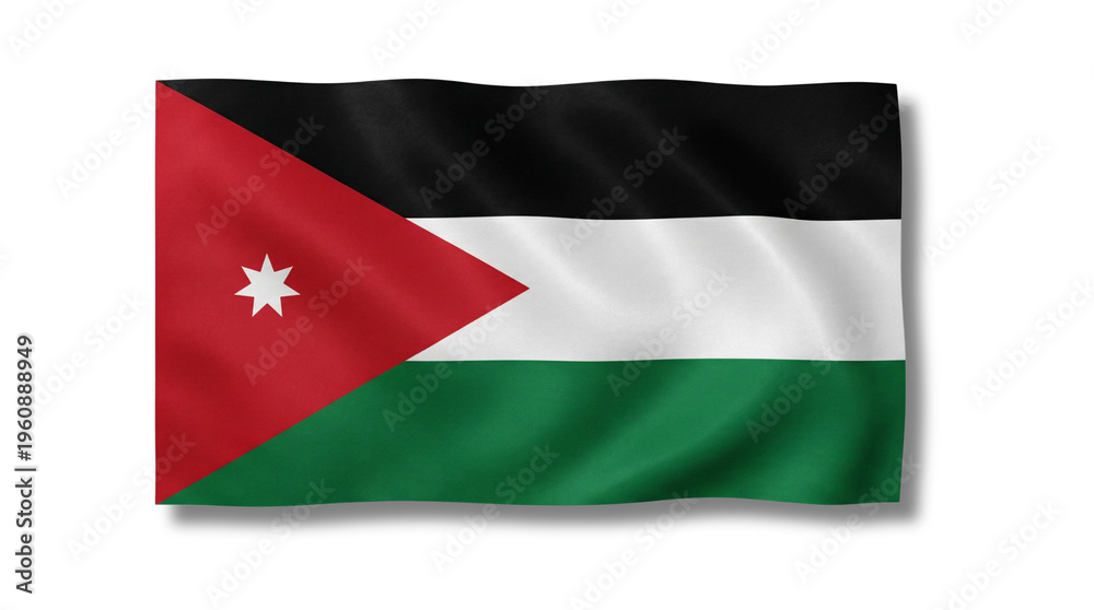 Obraz premium Jordan National Flag Waving.