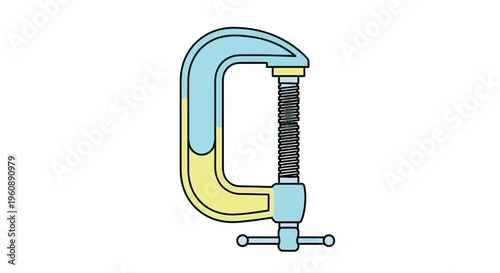 C clamp tool for gripping objects.