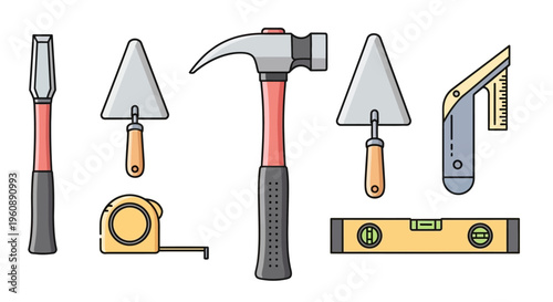 Tools for construction and repair work.