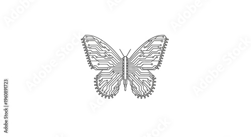 Detailed illustration of a butterfly.