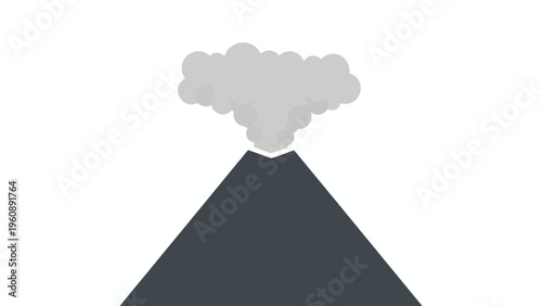 Volcano Eruption Smoke Emission.