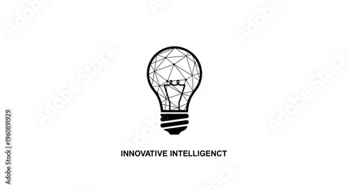 Innovative intelligence concept with light bulb.