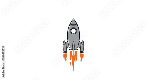 A simple illustration of a rocket ship.