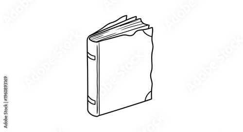 A simple line drawing of a book.