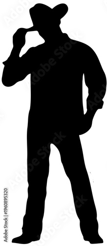 silhouette of a cowboy vector