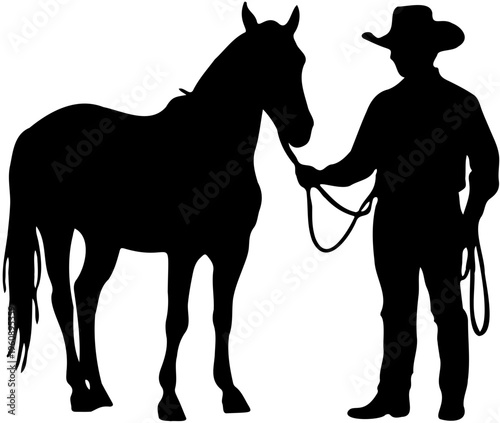 silhouette of a horse and rider