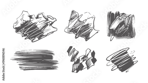 Abstract black ink resembling shattered glass and brush strokes