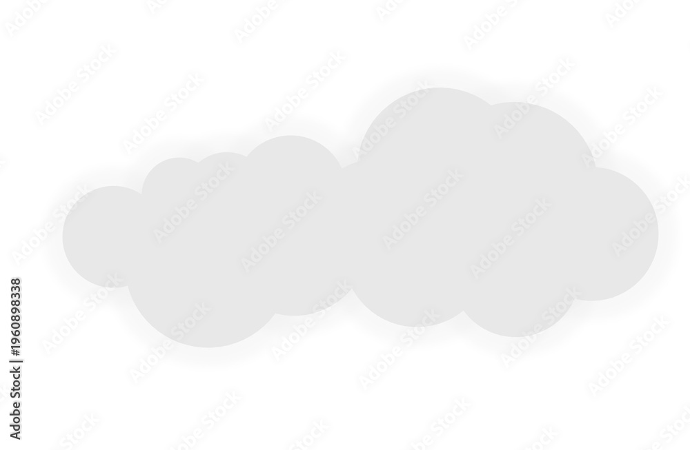 Obraz premium Soft gray abstract blob shapes with smooth shadows, minimal organic forms isolated on light background for modern design