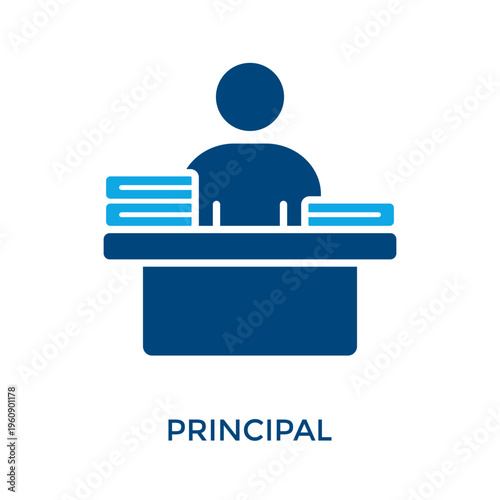 Principal Icon Dual Tone Style. Vector Illustration For Graphic Design