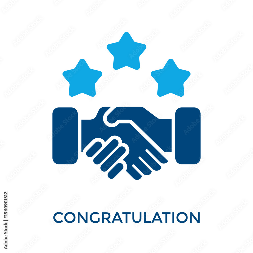 Fototapeta premium Congratulation Icon Dual Tone Style. Vector Illustration For Graphic Design