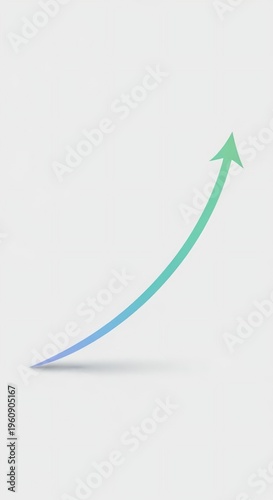 Gradient Arrow Symbol Indicating Growth Progress and Success Path