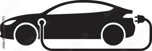 Electric Vehicle EV Transport Vector Silhouettes