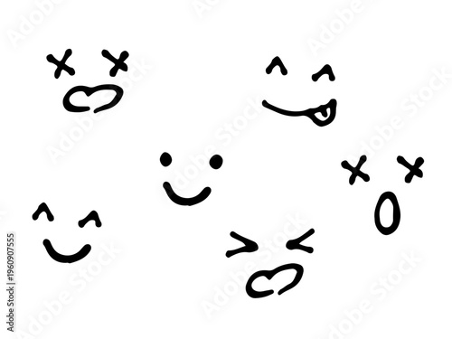 シンプルな手書きの顔