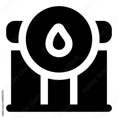 Fire Station Glyph Icon Vector, Solid Building and Architecture Symbol for City and Real Estate Concept