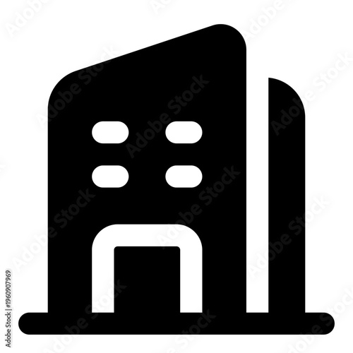 Apartment Glyph Icon Vector, Solid Building and Architecture Symbol for City and Real Estate Concept