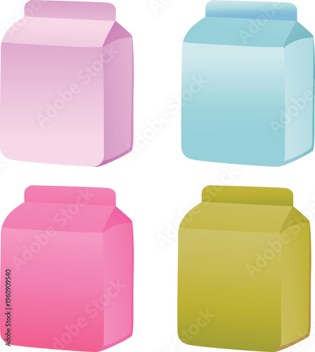 milk cartoon drink element set