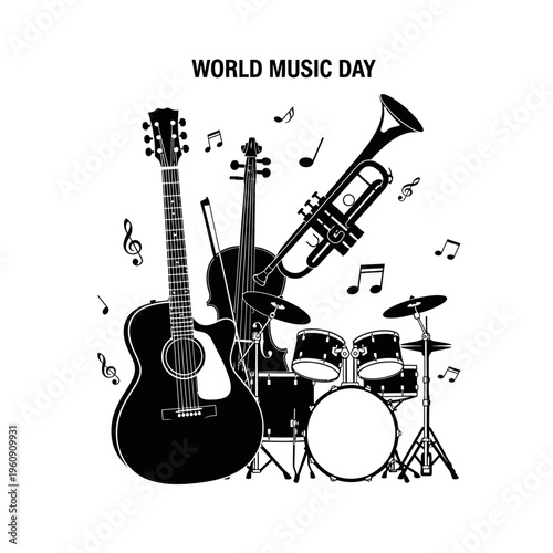 Musical Instruments for World Music Day.