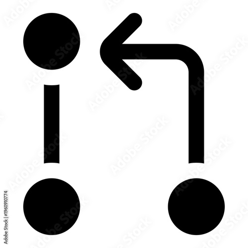 Merge Glyph Icon Vector, Solid Coding and Programming Symbol for Developer and Web Design Concept