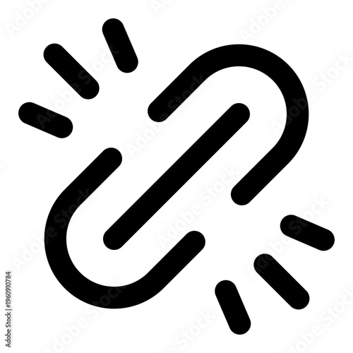 Link Glyph Icon Vector, Solid Coding and Programming Symbol for Developer and Web Design Concept