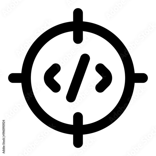 Debug Line Icon Vector, Modern Outline Coding and Programming Symbol for Developer and Web Design Concept