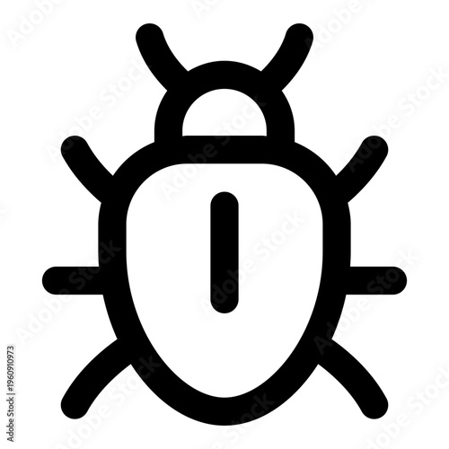 Bug Line Icon Vector, Modern Outline Coding and Programming Symbol for Developer and Web Design Concept
